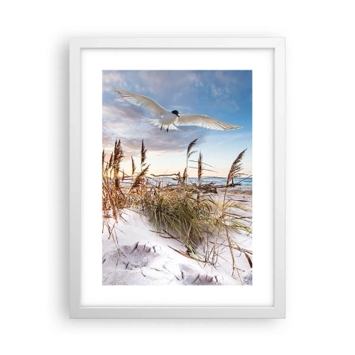 Poster in een witte lijst - Wind uit zee - 30x40 cm