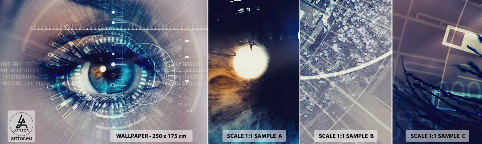 Fotobehang Monster Zelfklevend Deluxe Sticker - Je denkt dat je me kent - Abstractie, Oog, Grafisch - 100x30 cm