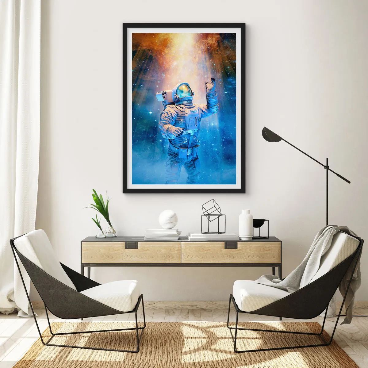 Poster in een zwarte lijst - Eindelijk aan het einde - 40x50 cm
