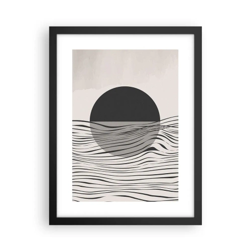 Poster in een zwarte lijst - Halve compositie - 30x40 cm