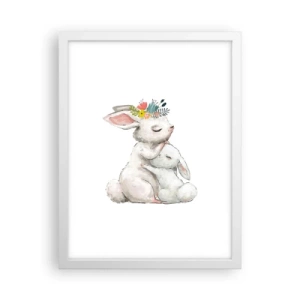 Poster in een witte lijst - Het is het beste met mama - 30x40 cm