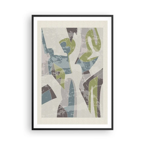 Poster in een zwarte lijst - Compositie achter het glas - 70x100 cm