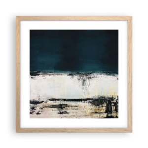 Een poster in een licht eiken lijst - Horizontale compositie - 40x40 cm