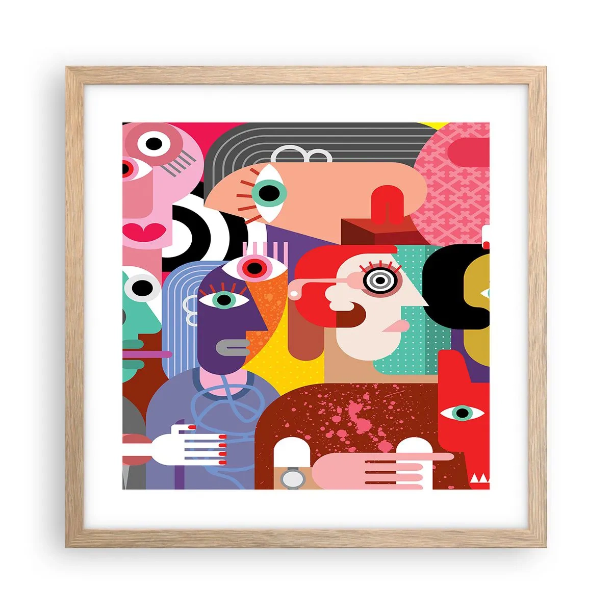 Een poster in een licht eiken lijst - Wij zijn van de heer Picasso - 40x40 cm