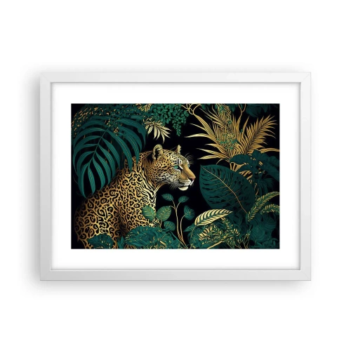 Poster in een witte lijst - Een gastheer in de jungle - 40x30 cm