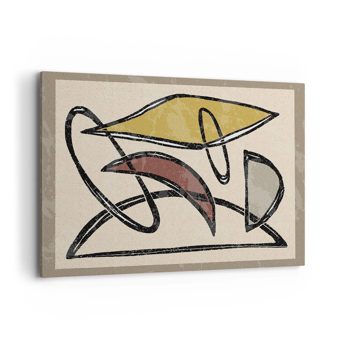 Schilderen op canvas - Verticale en horizontale lijnen - 120x80 cm