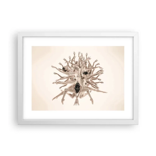Poster in een witte lijst - Bloeiend in dans - 40x30 cm