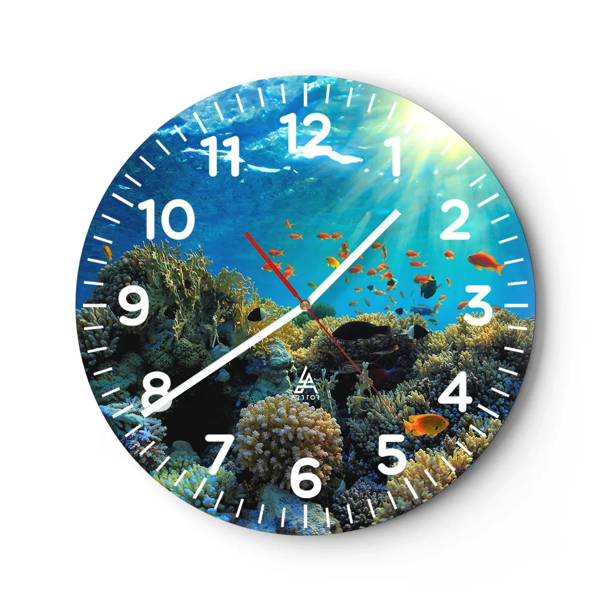 Wandklok - Klok - Onderwater schatten - 40x40 cm