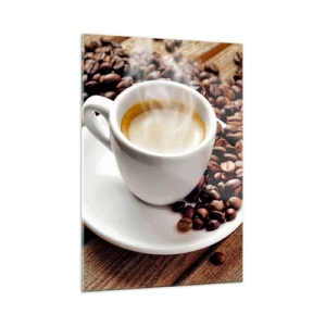 Schilderen op glas - Koffie op de bank - 50x70 cm