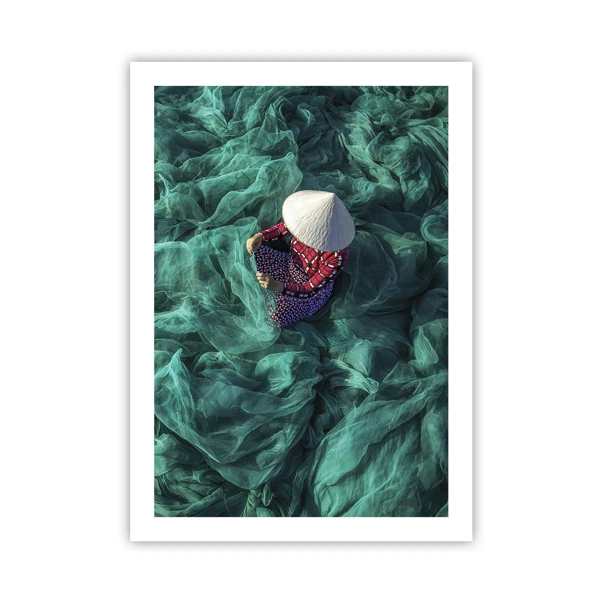 Poster - In een zee van netten - 50x70 cm