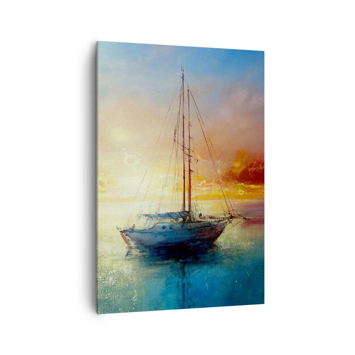 Schilderen op canvas - In een gouden baai - 70x100 cm