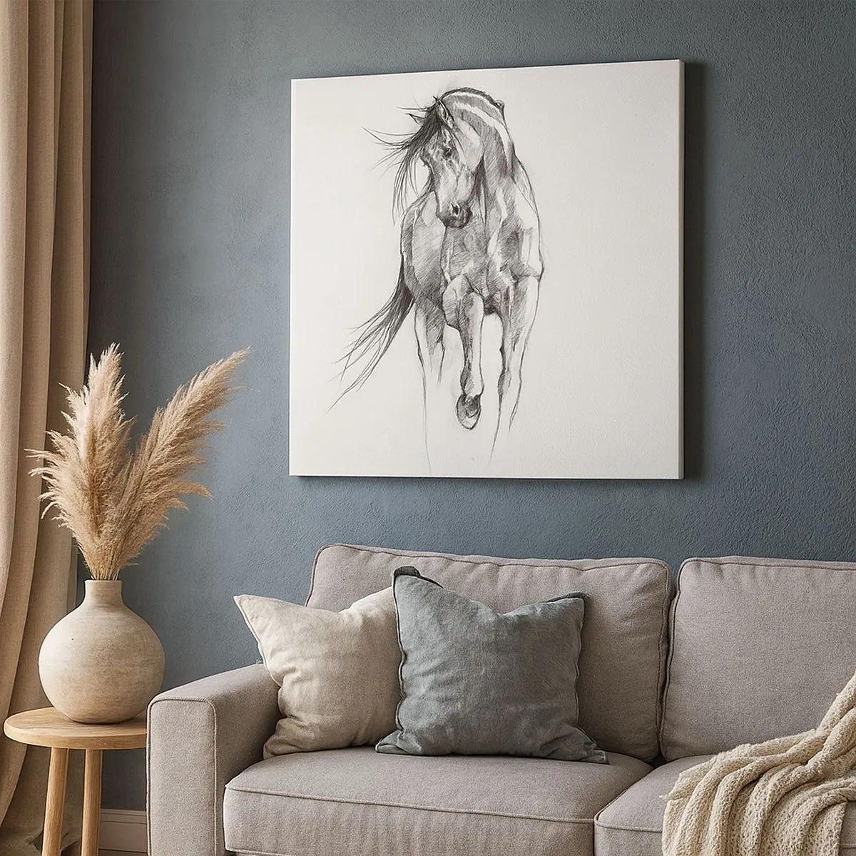 Schilderen op canvas - In een sierlijke draf - 30x30 cm