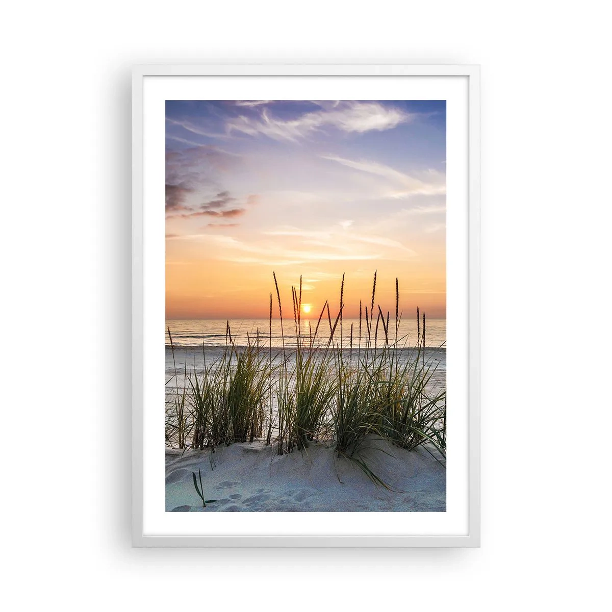 Poster in een witte lijst - Kijk, denk, voel - 50x70 cm