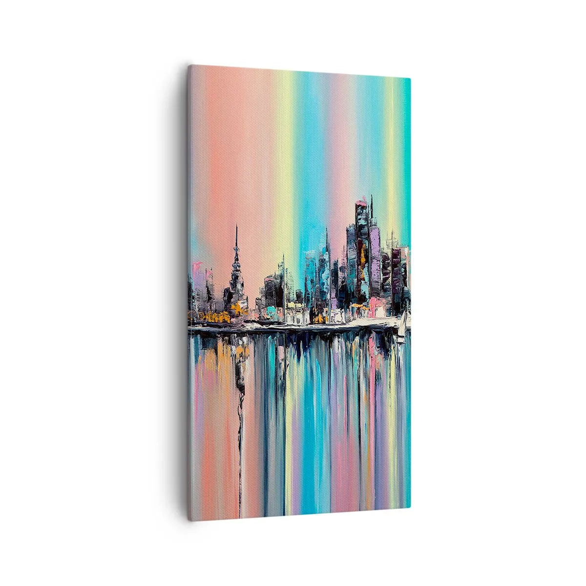 Schilderen op canvas - Om in het licht van de nacht te vallen - 55x100 cm
