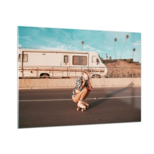 Schilderen op glas - Lach alsjeblieft! - 100x70 cm