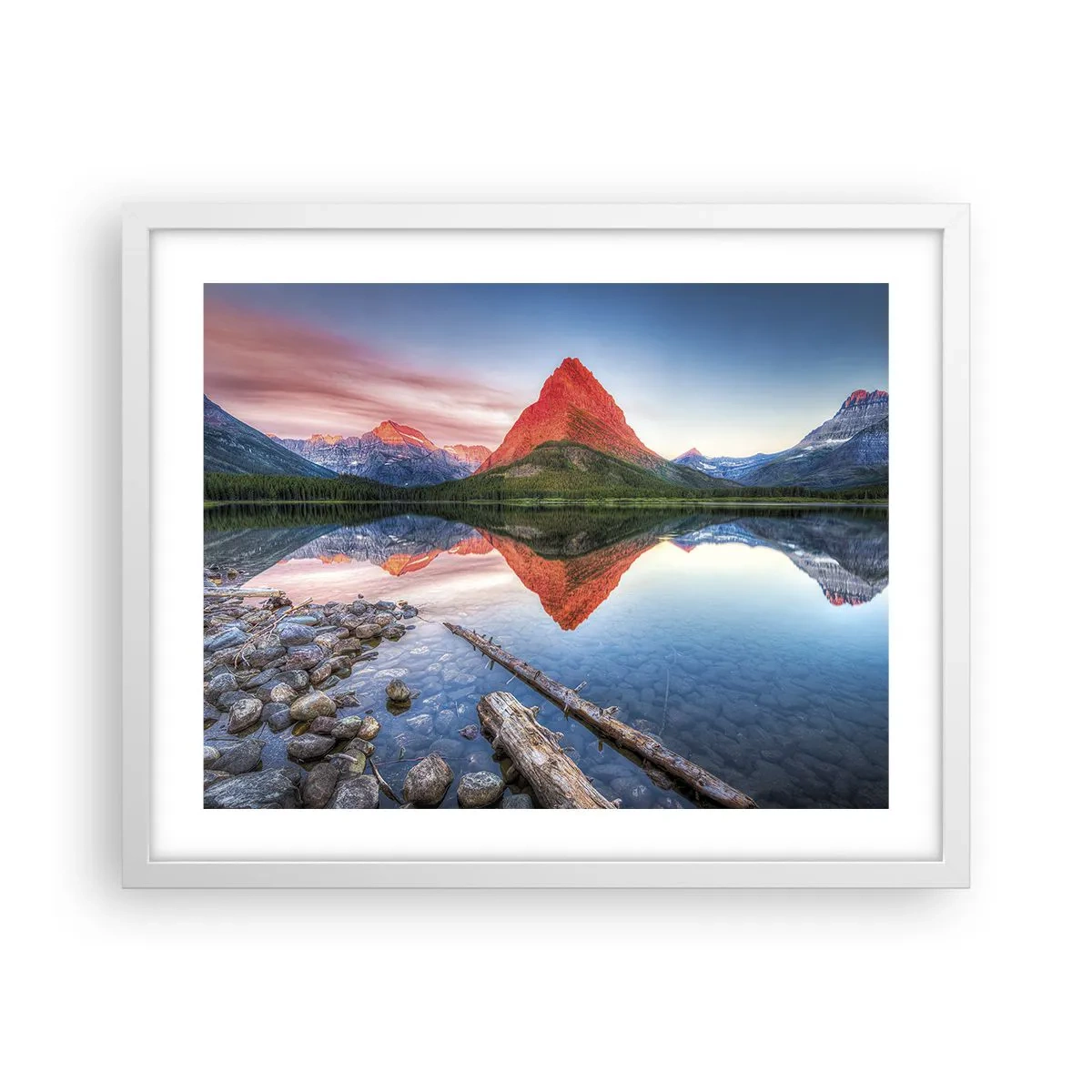 Poster in een witte lijst - Warmte en koude - 50x40 cm