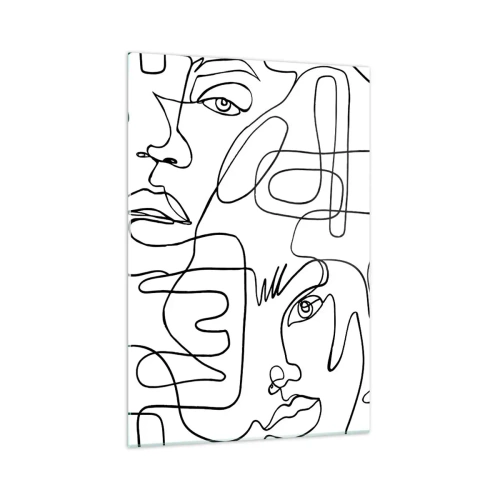 Schilderen op glas - In verwarde emoties - 70x100 cm