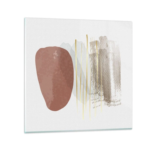 Schilderen op glas - Abstracte zuilengalerij - 70x70 cm