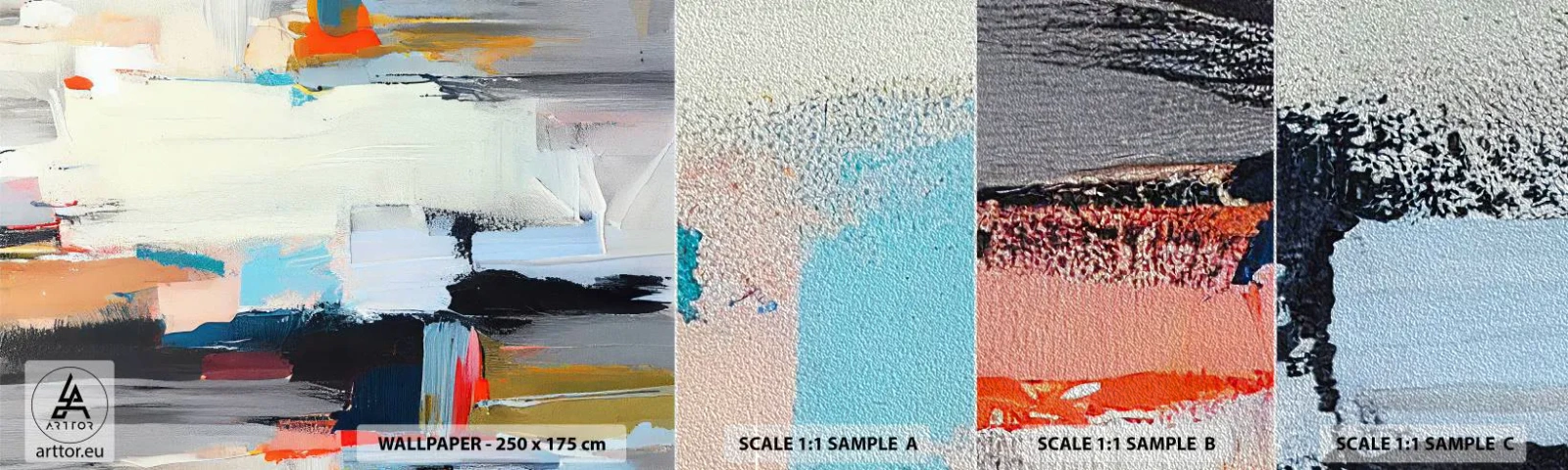 Fotobehang Monster Premium Sand - Is er een methode? - Modern, Verven, Minimalistisch - 100x30 cm