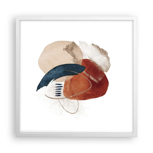 Poster in een witte lijst - Ovale compositie - 50x50 cm