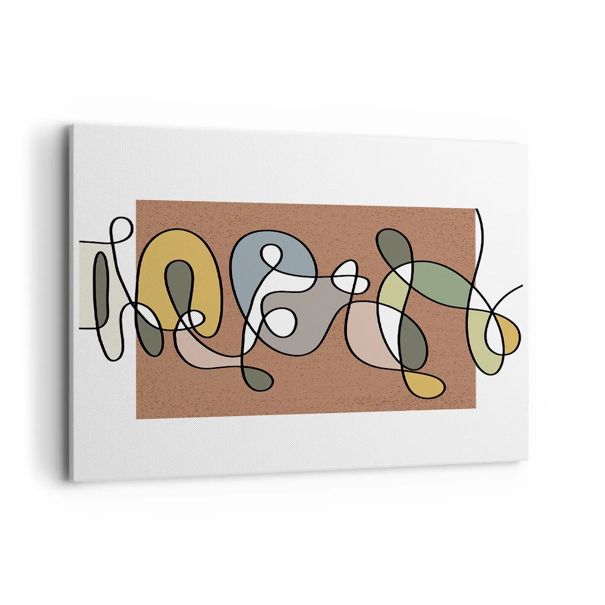 Schilderen op canvas - Abstractie die het glimlachen waard is - 100x70 cm