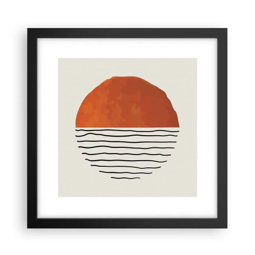 Poster in een zwarte lijst - In het Japanse klimaat - 30x30 cm