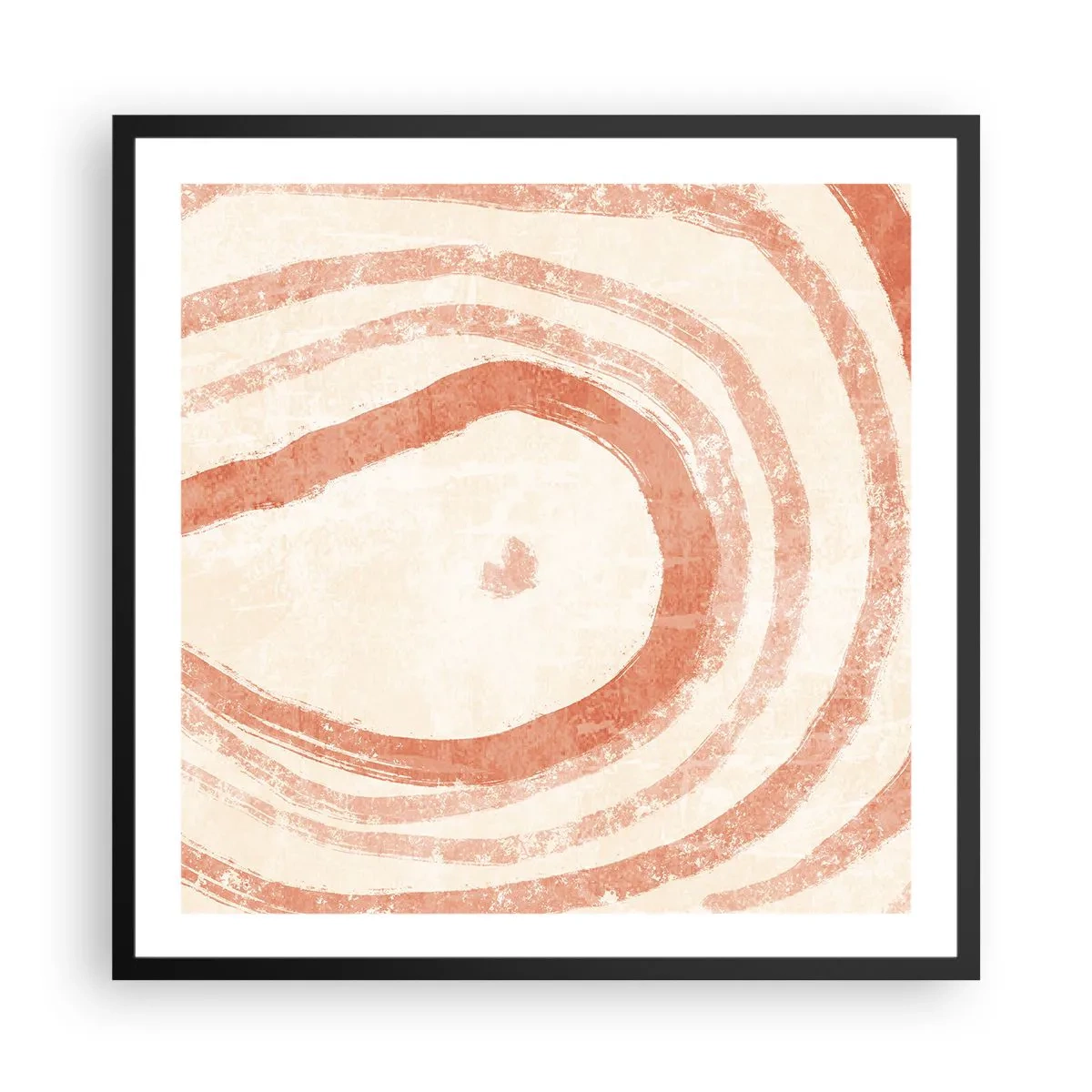 Poster in een zwarte lijst - Koraalcirkels – compositie - 60x60 cm