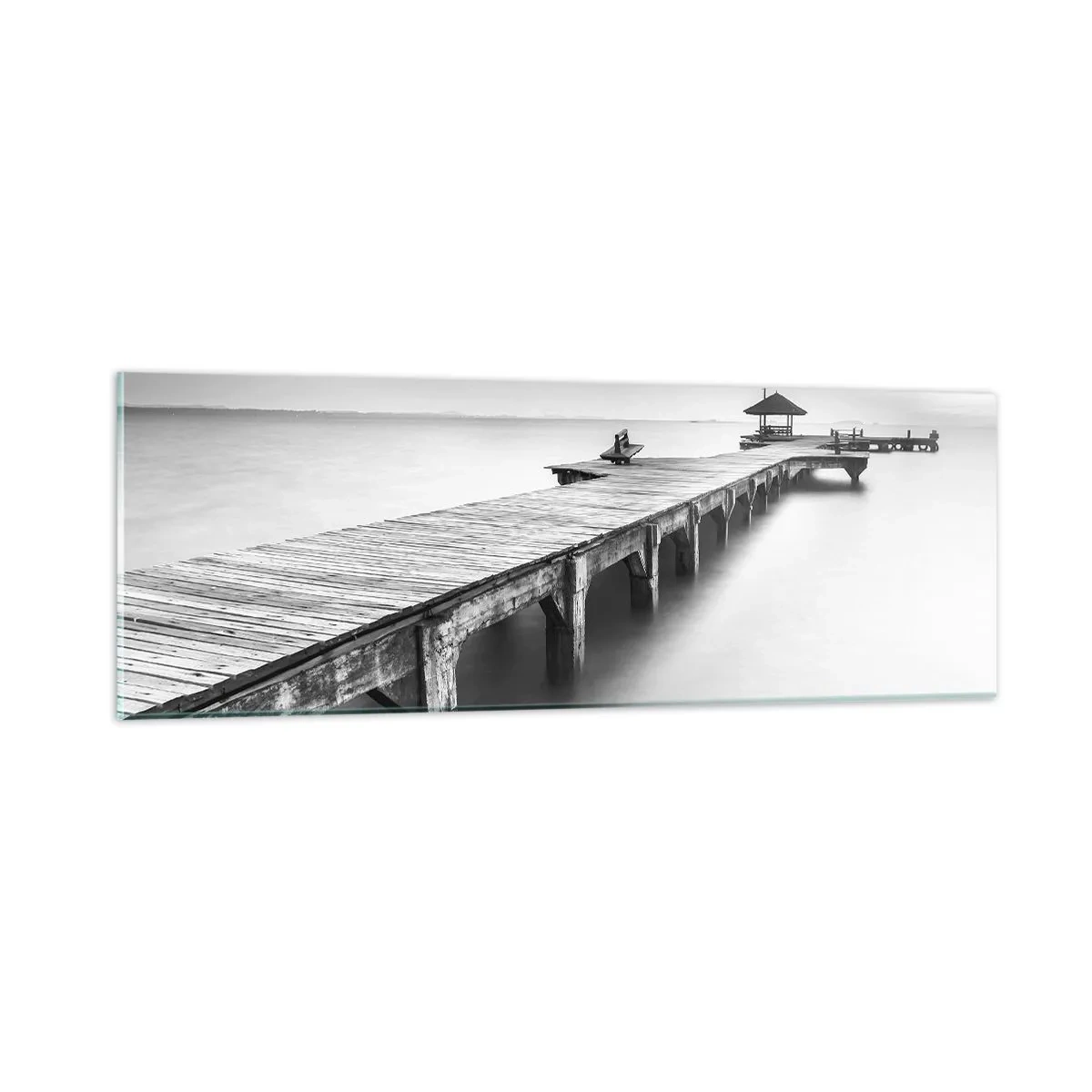 Schilderen op glas - In de verte - 90x30 cm