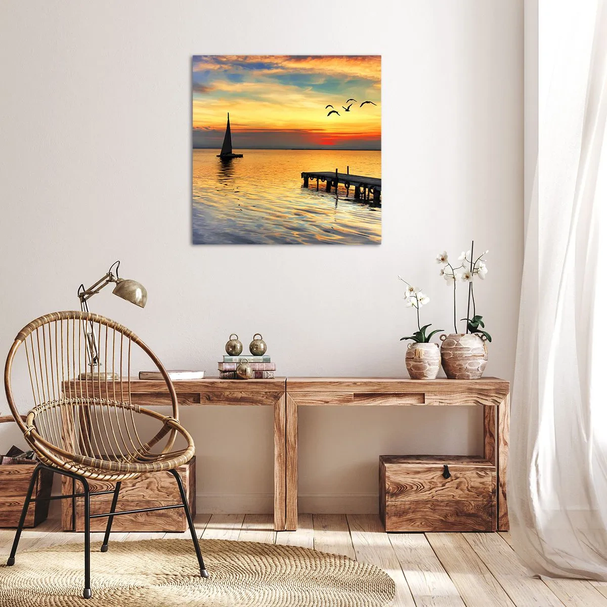 Schilderen op canvas - De avonden keren terug - 40x40 cm