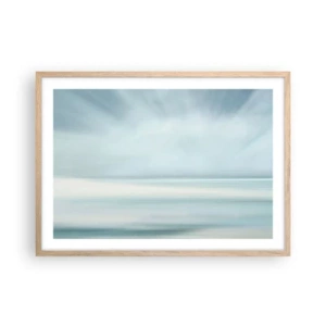Een poster in een licht eiken lijst - Vrede tot aan de horizon - 70x50 cm