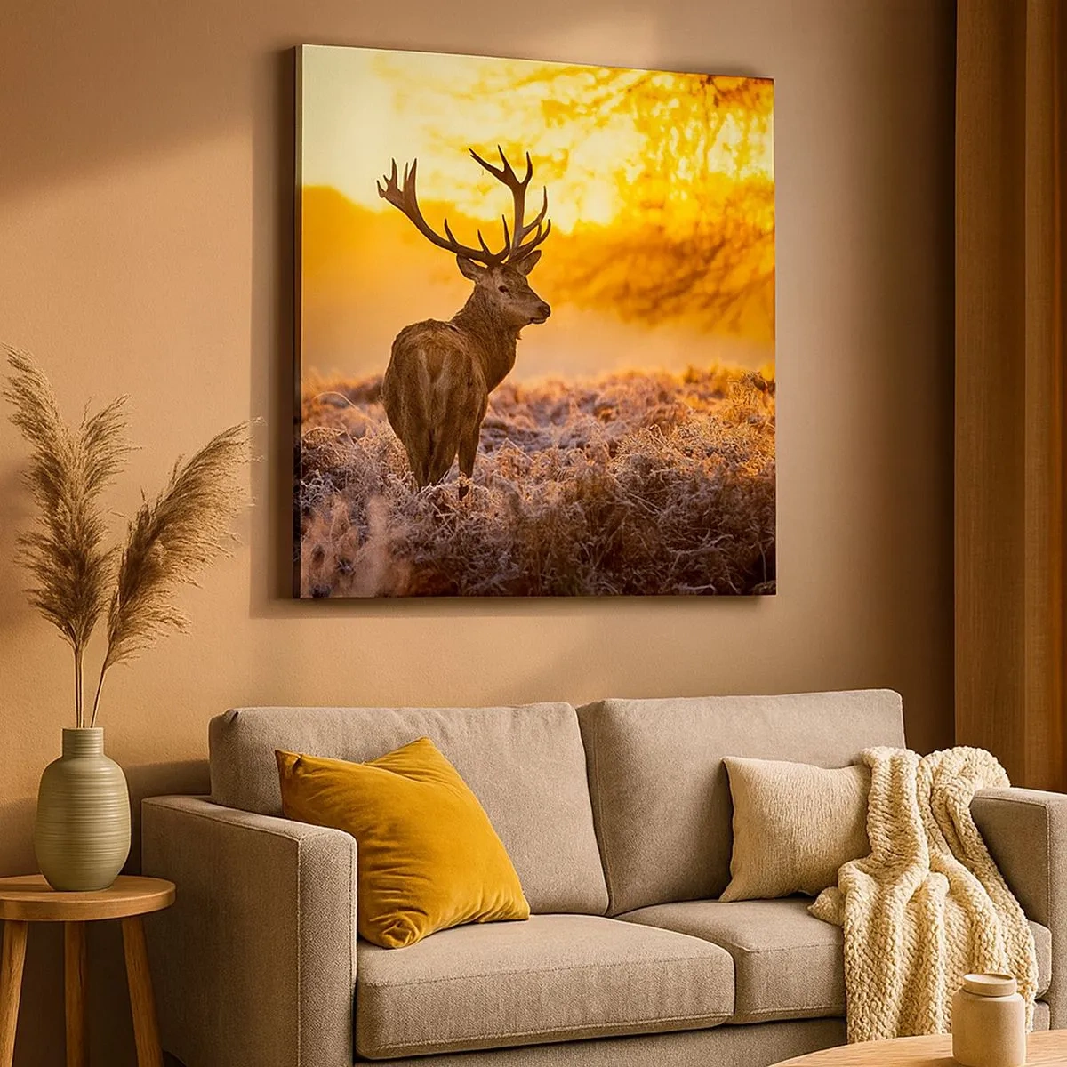 Schilderen op canvas - Koning van het herfstbos - 30x30 cm