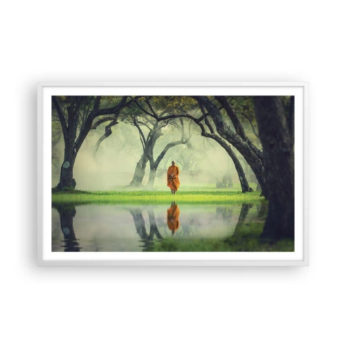 Poster in een witte lijst - Op weg naar verlichting - 91x61 cm