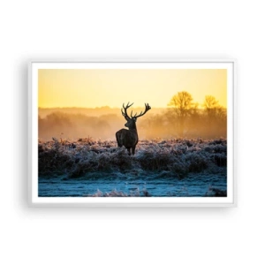 Poster in een witte lijst - Gekroond op zijn landgoed - 100x70 cm