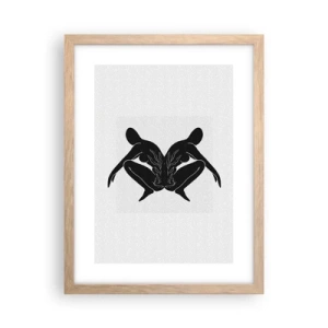 Een poster in een licht eiken lijst - Een gemeenschappelijke ziel - 30x40 cm