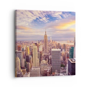 Schilderen op canvas - Reik alleen naar de wolken - 30x30 cm