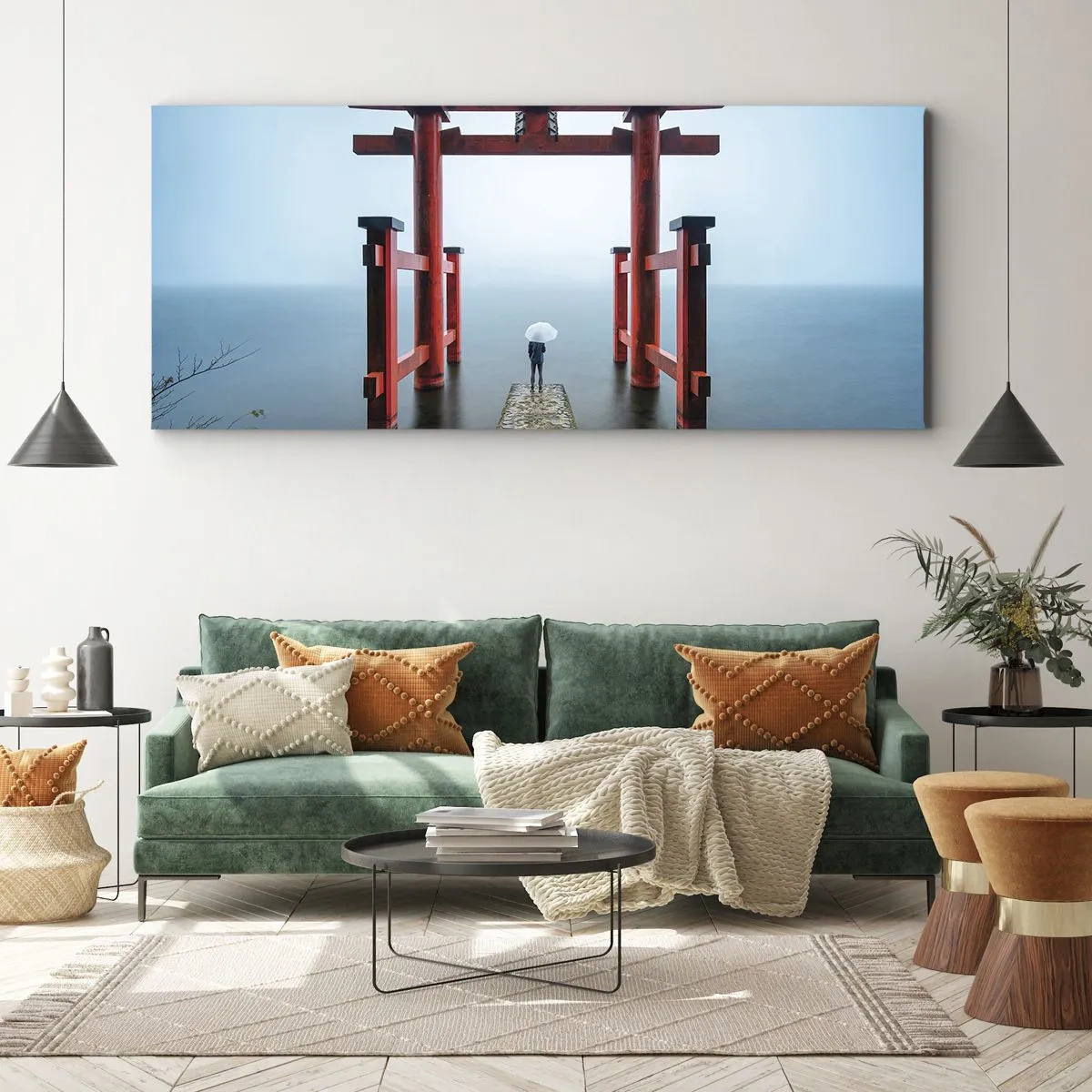 Schilderen op canvas - Japanse mijmering - 90x30 cm