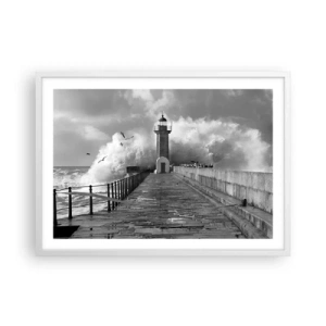 Poster in een witte lijst - Onbevreesd - 70x50 cm