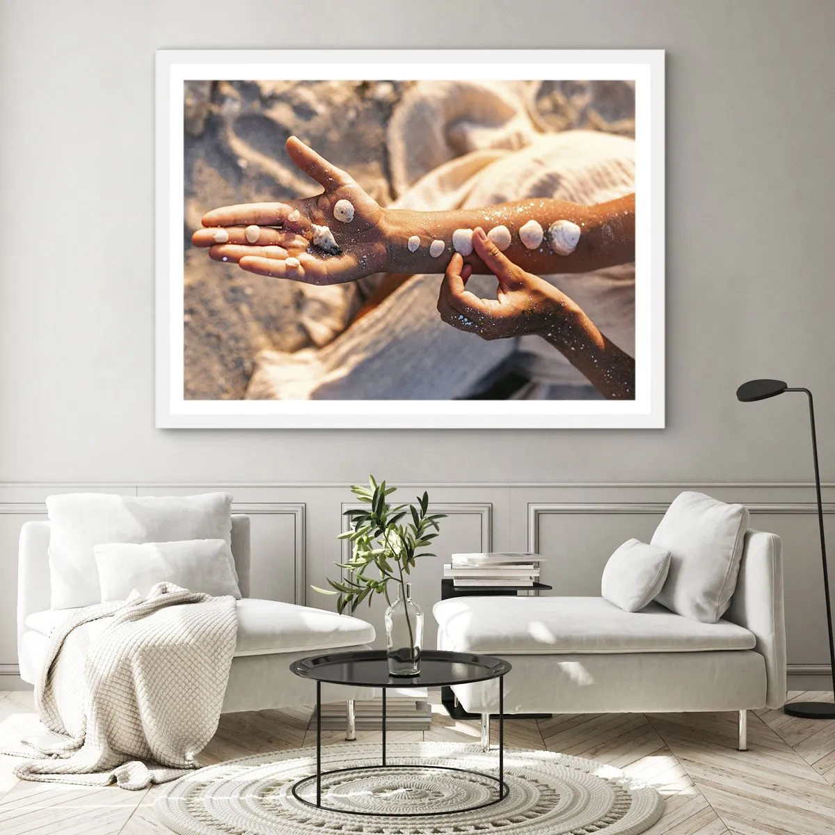 Poster in een witte lijst - Schoonheid binnen handbereik - 50x40 cm