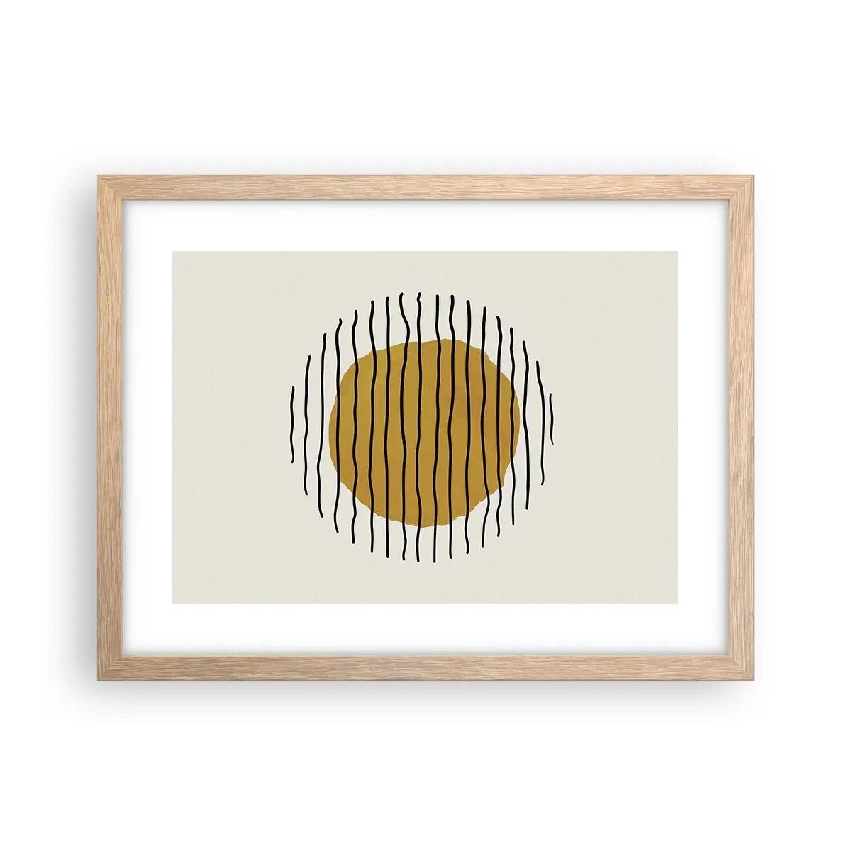 Een poster in een licht eiken lijst - Abstractie trillend van warmte - 40x30 cm