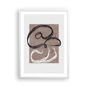 Poster in een witte lijst - Compositie – de zoektocht naar volheid - 50x70 cm