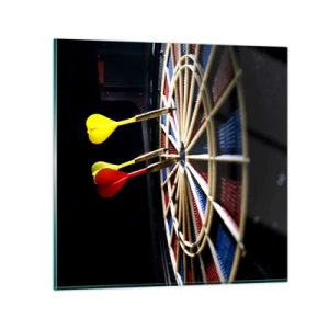 Schilderen op glas - De spikerop de kop - 40x40 cm