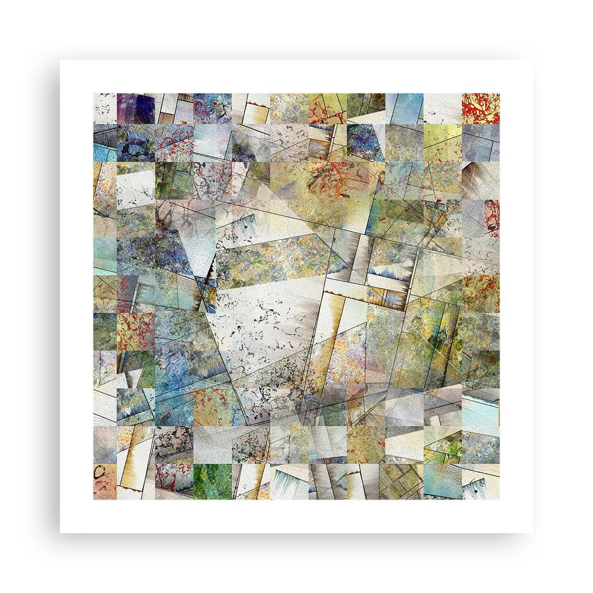 Poster - Geometrische schuifeling - 50x50 cm