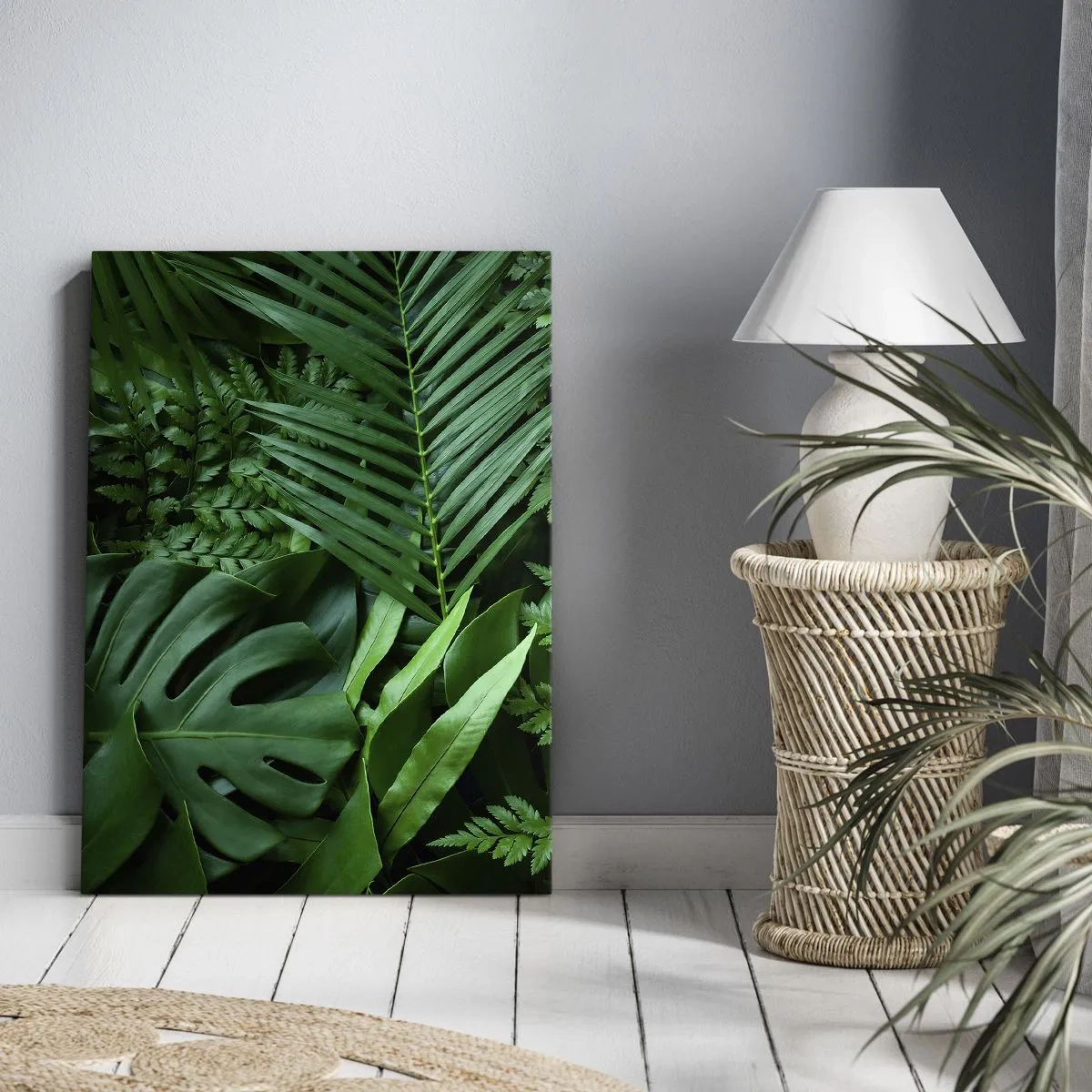 Schilderen op canvas - Ineengedoken in het groen - 50x70 cm