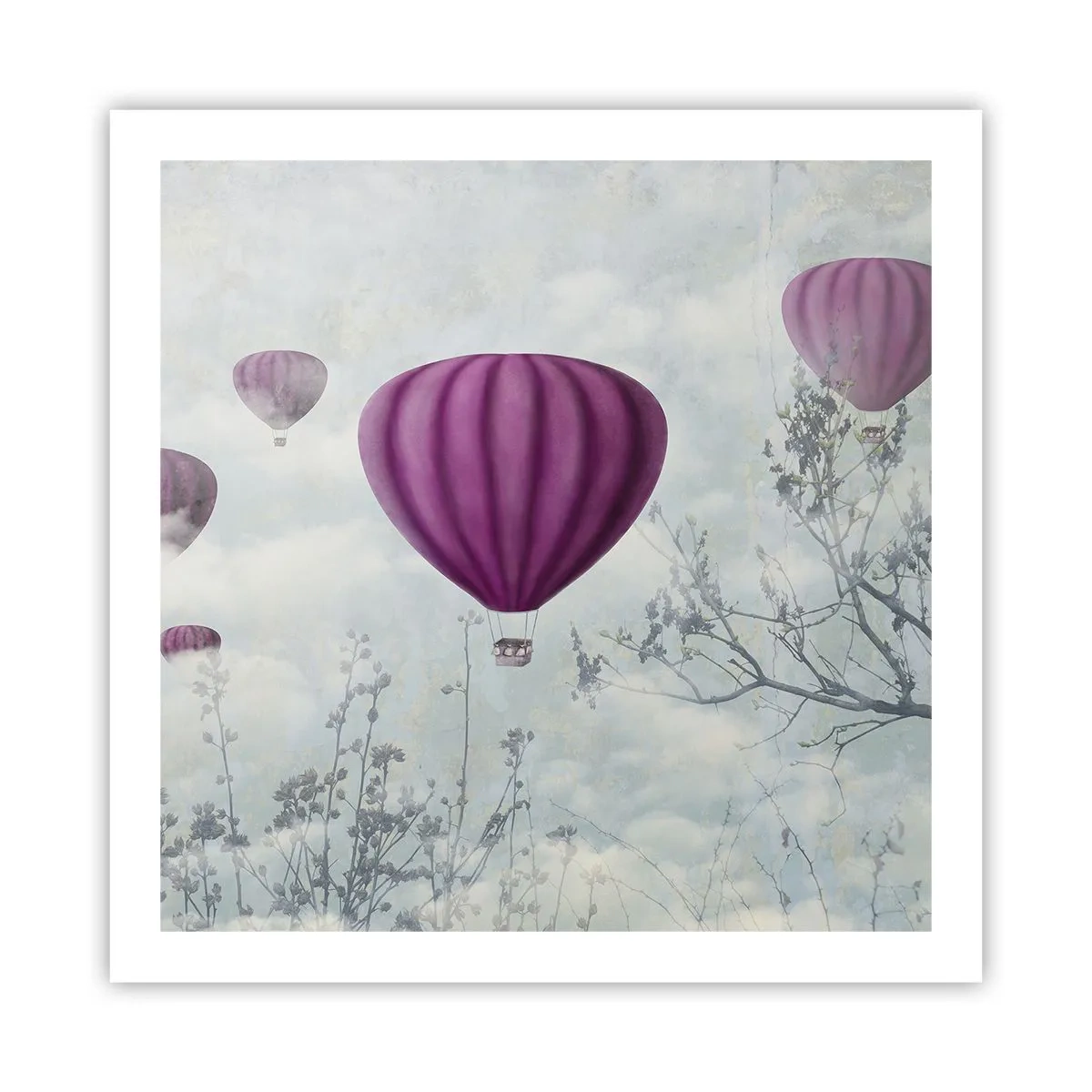 Poster - Als schepen in de lucht - 60x60 cm