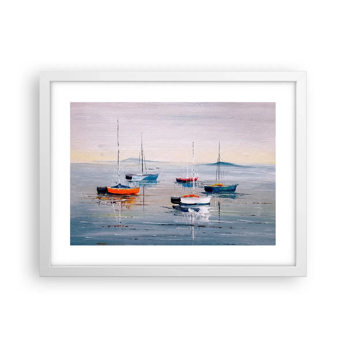 Poster in een witte lijst - Een welverdiende rust - 40x30 cm