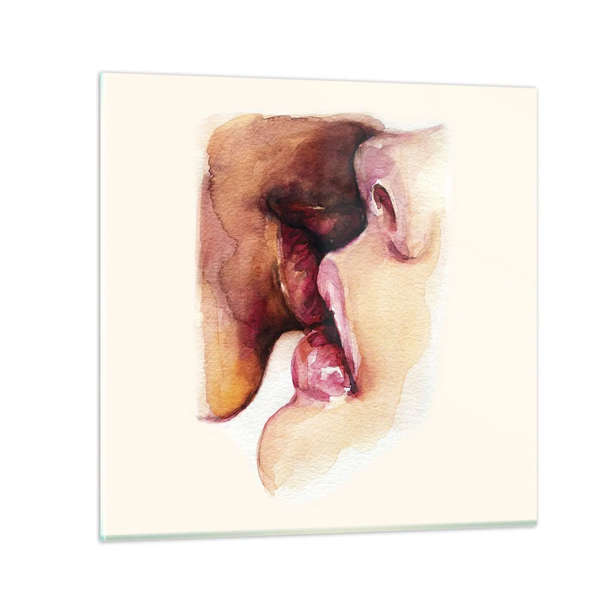 Schilderen op glas - Zoals dag en nacht, aarde en lucht - 70x70 cm