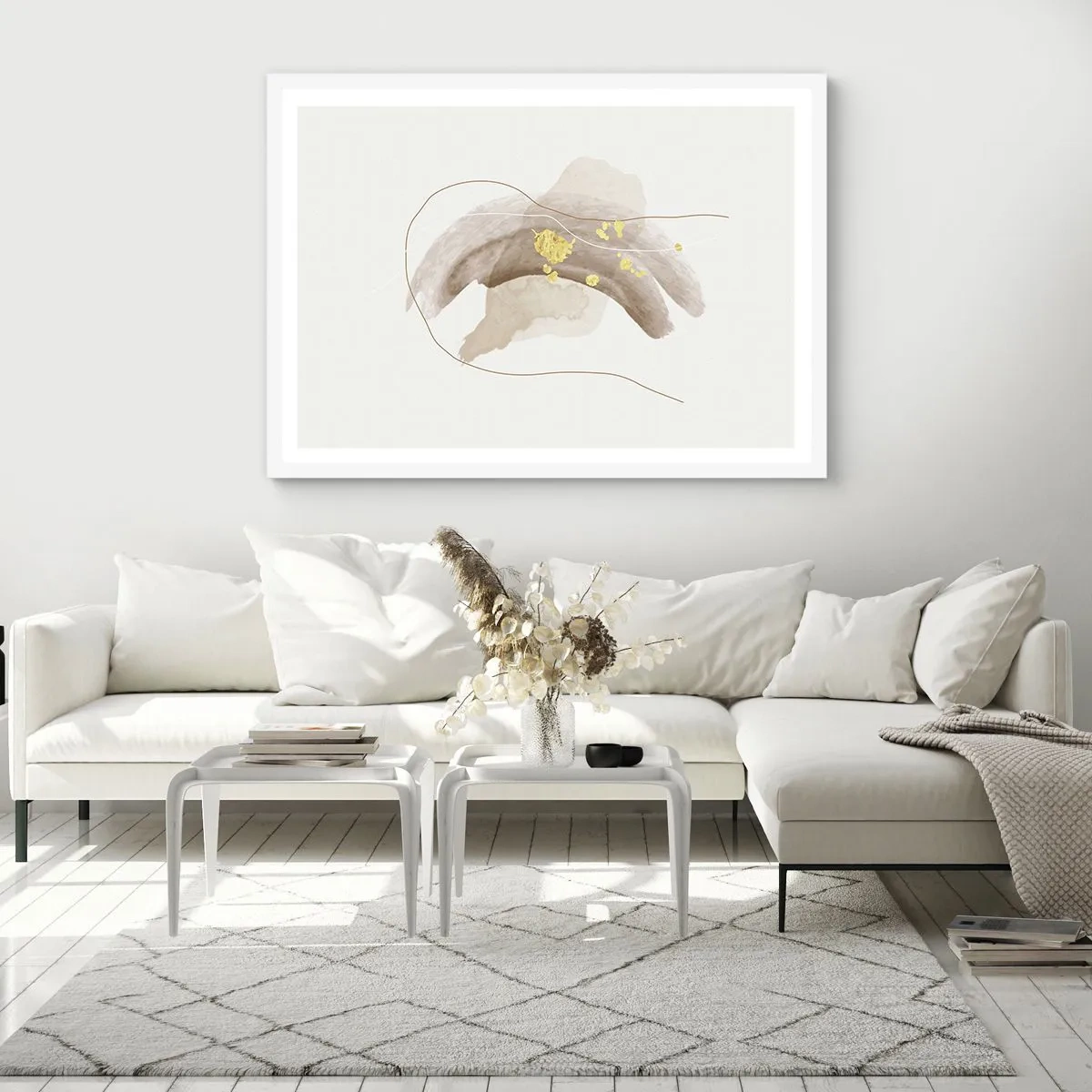 Poster in een witte lijst - Ontmoet in de ruimte - 40x30 cm