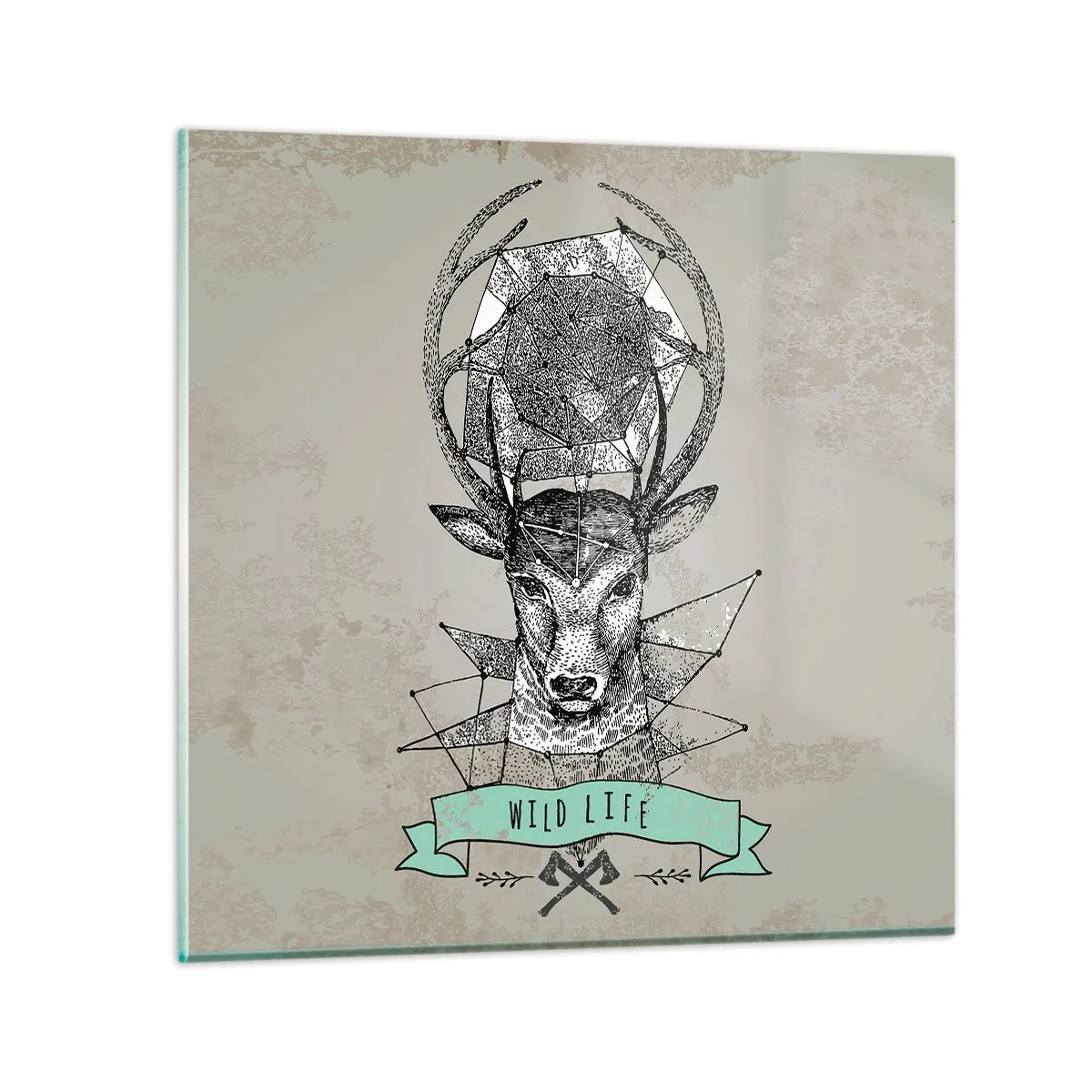 Schilderen op glas - Sint Hubertus visie - 40x40 cm