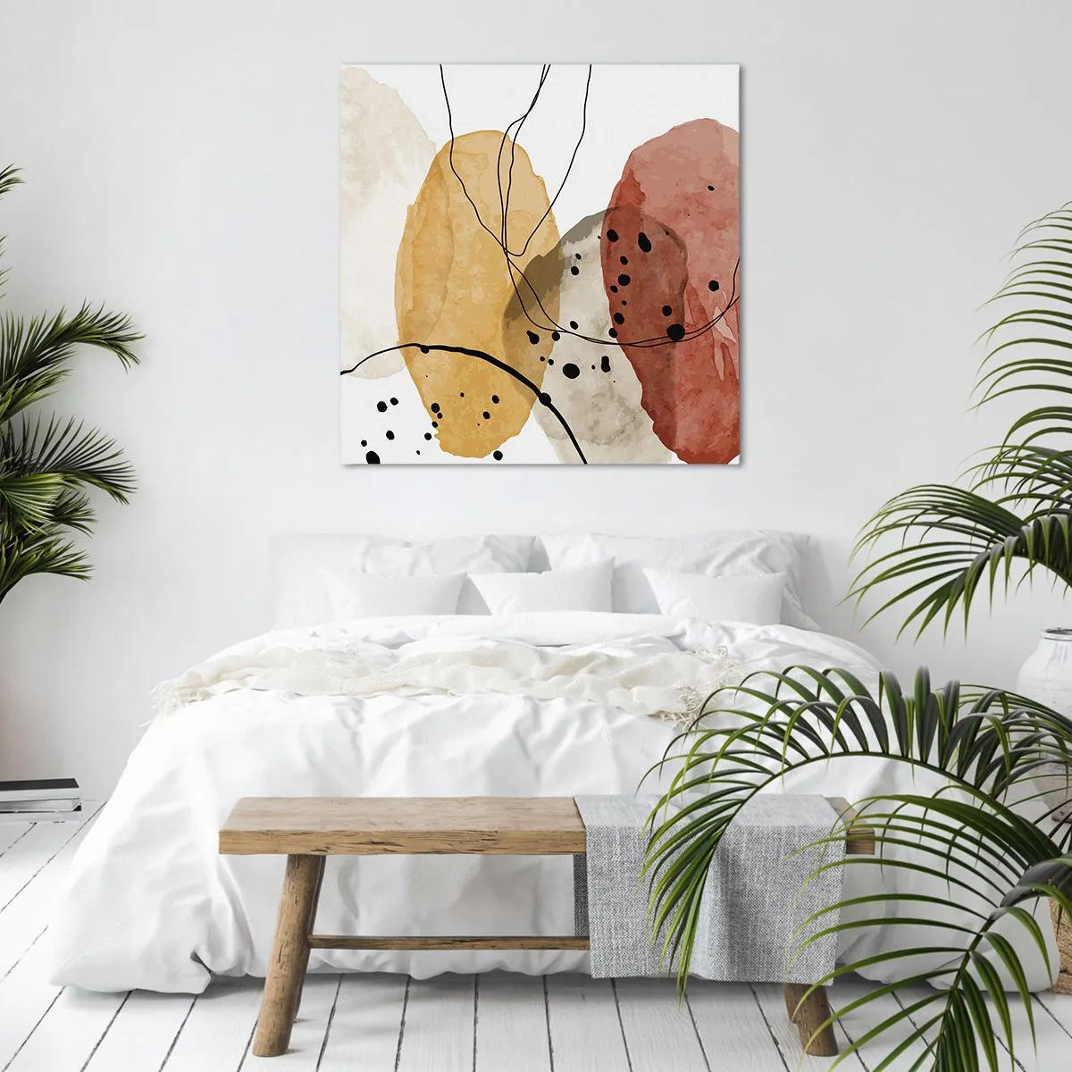 Schilderen op canvas - Als lichte, transparante lucht - 70x70 cm