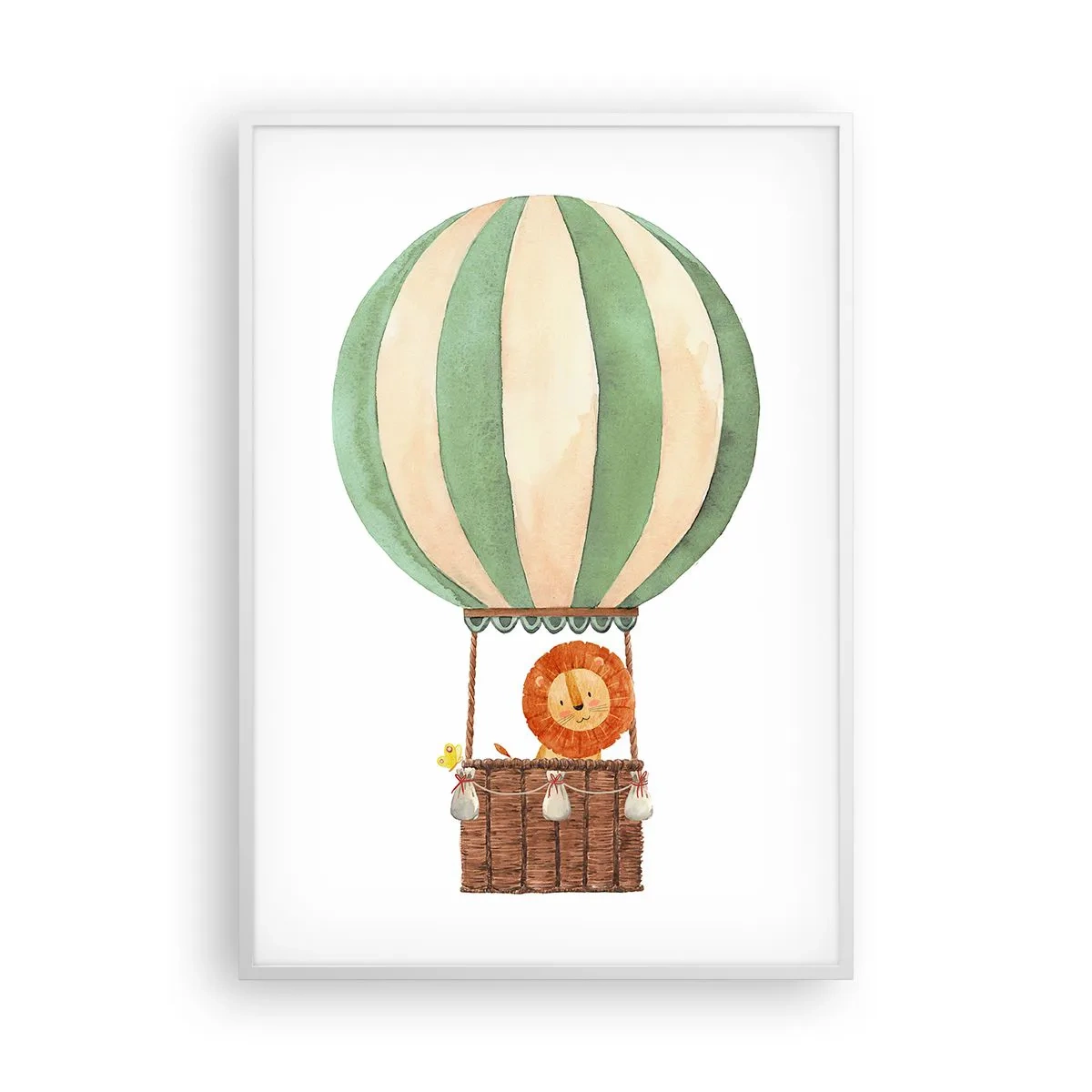 Poster in een witte lijst - Leons reizen - 70x100 cm